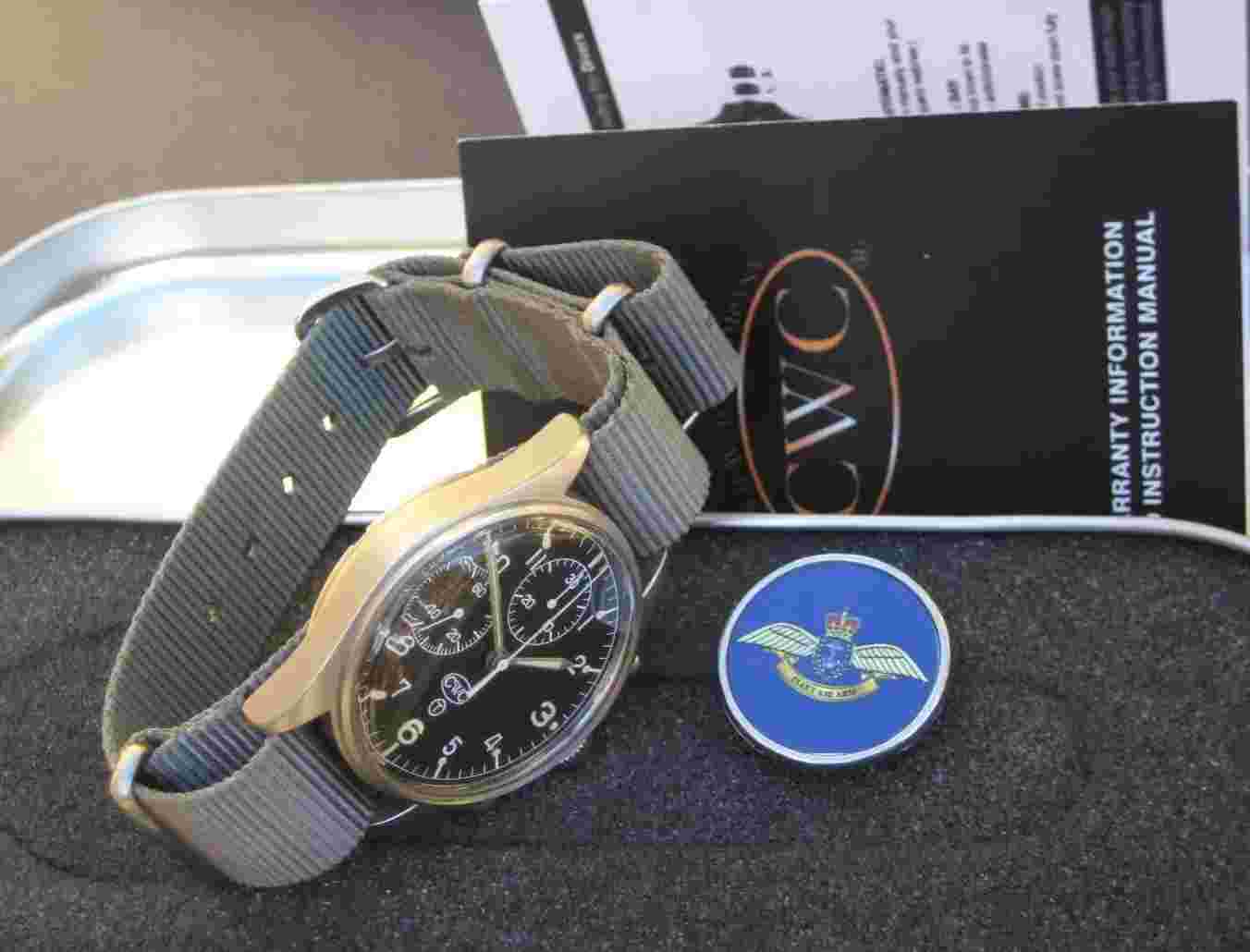 CWC Royal Navy Fleet Air Arm Pilots Valjoux 7765 Chronograph, NoS Condition
