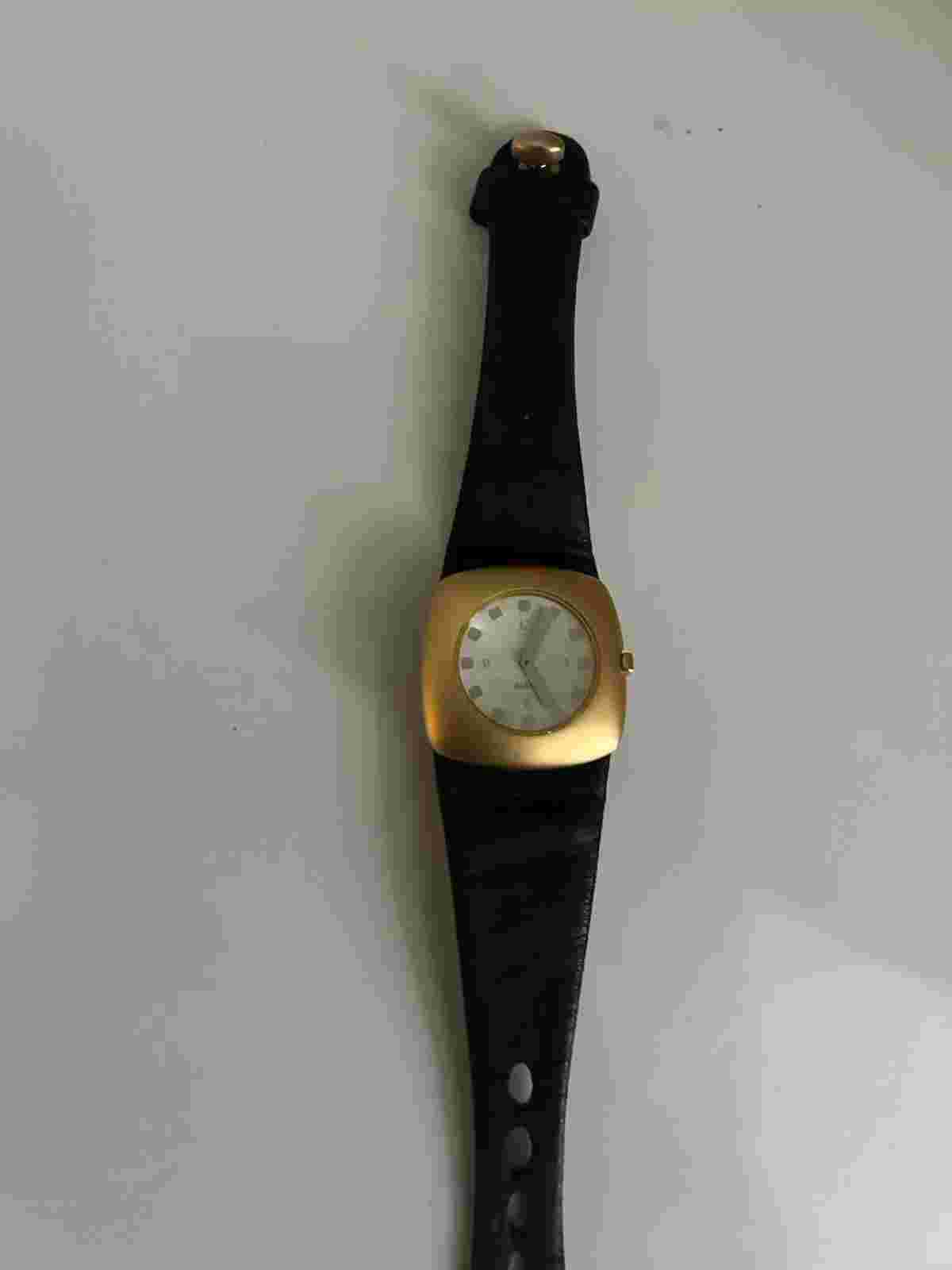 Alessi Stefano Pirovano Watch 1990's Alessi Designer Watch Wide Strap