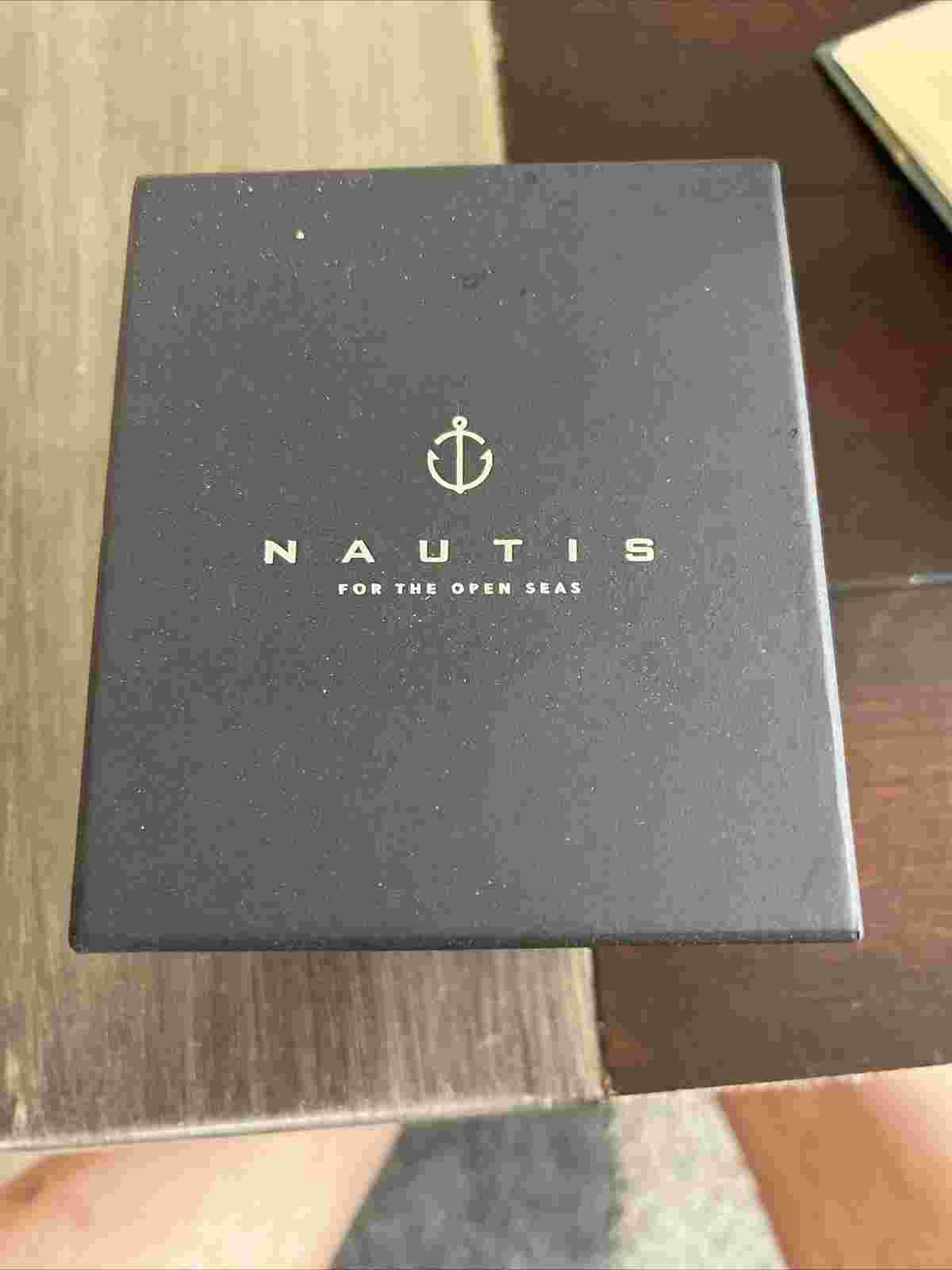 Nautis 17065-f Dive Chronograph 500 Watch 45mm Case White Dial Blue Bezel