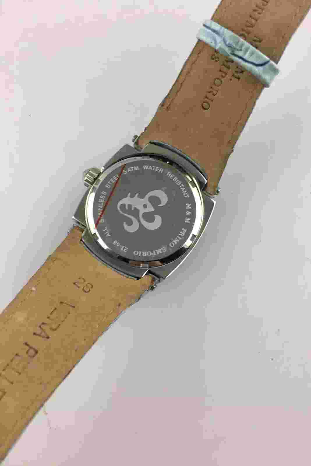 M&M Primo Emporio Quartz Watch 36 Mm Women's Only Time Rhinestones Snap Crown
