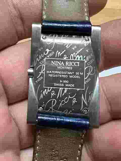 Nina Ricci Rectangular Watch Lady EXCELLENT Vintage