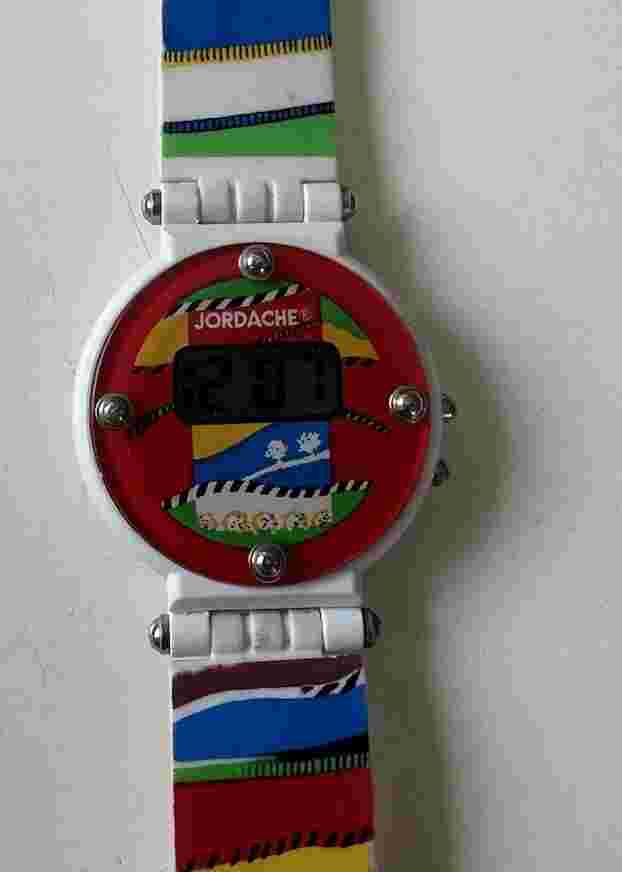 Vintage 90s Jordache LCD Digital Watch Womens Girls Collectors Colorful Tested
