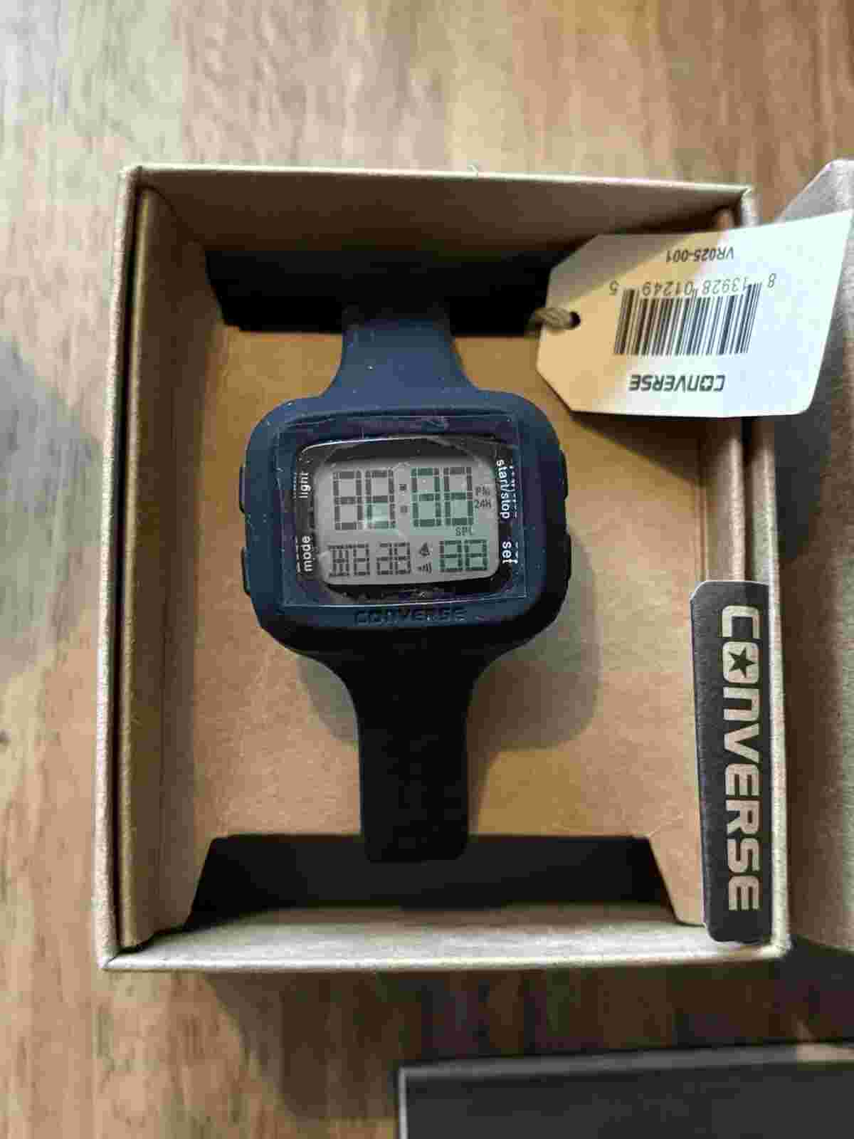 Converse Understatement Black Watch VR025-001 Digital Chronograph Silicone Black