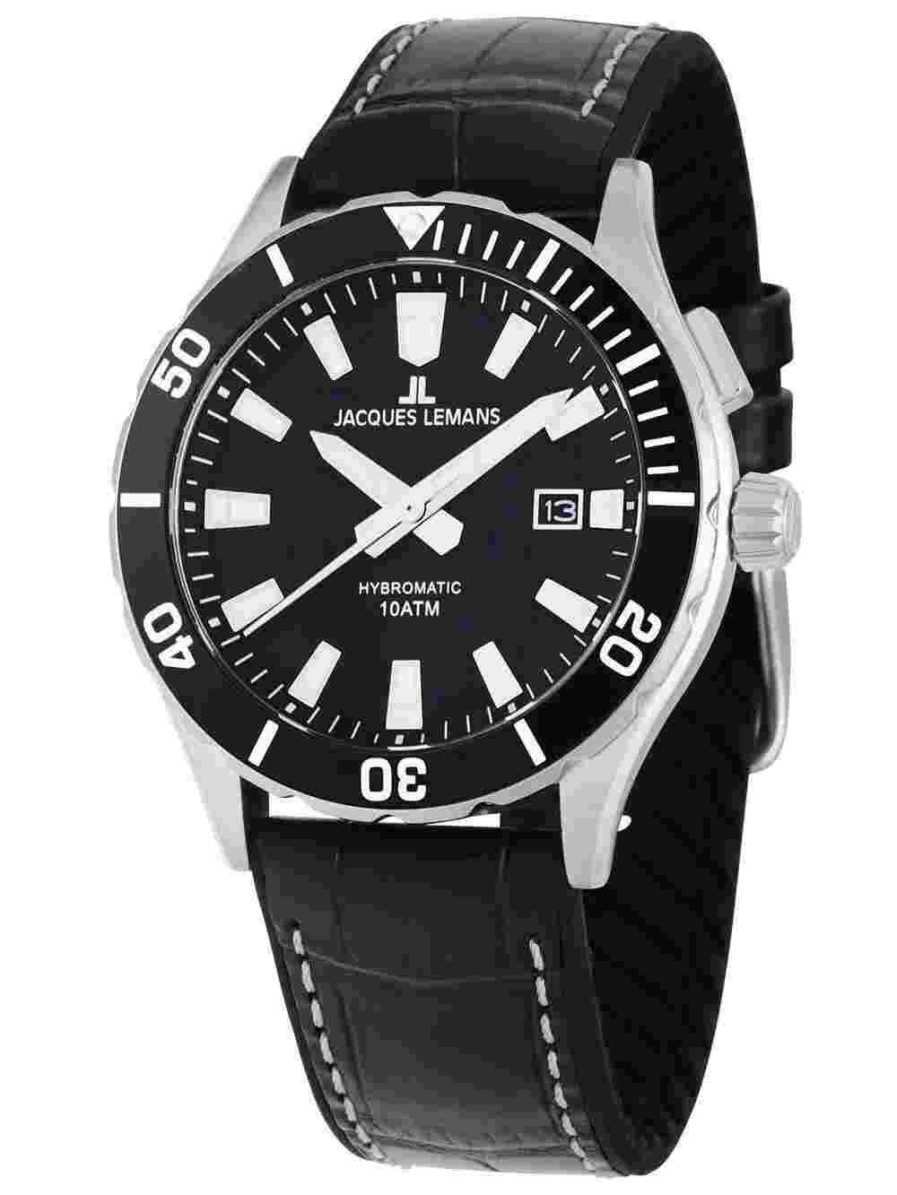 Jacques Lemans 1-2131A Hybromatic Mens Watch 43mm 10ATM