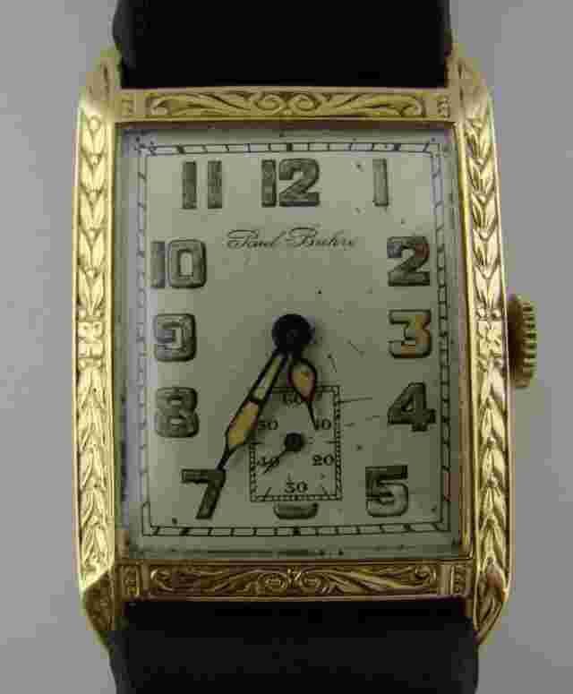 PAUL BUHRE 14K YELLOW GOLD VINTAGE WATCH