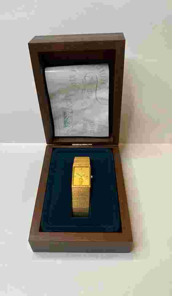 JOSTENS Vintage Tank Men's Watch Swiss Quartz KFC Logo Gold Tone 23 mm w/Box