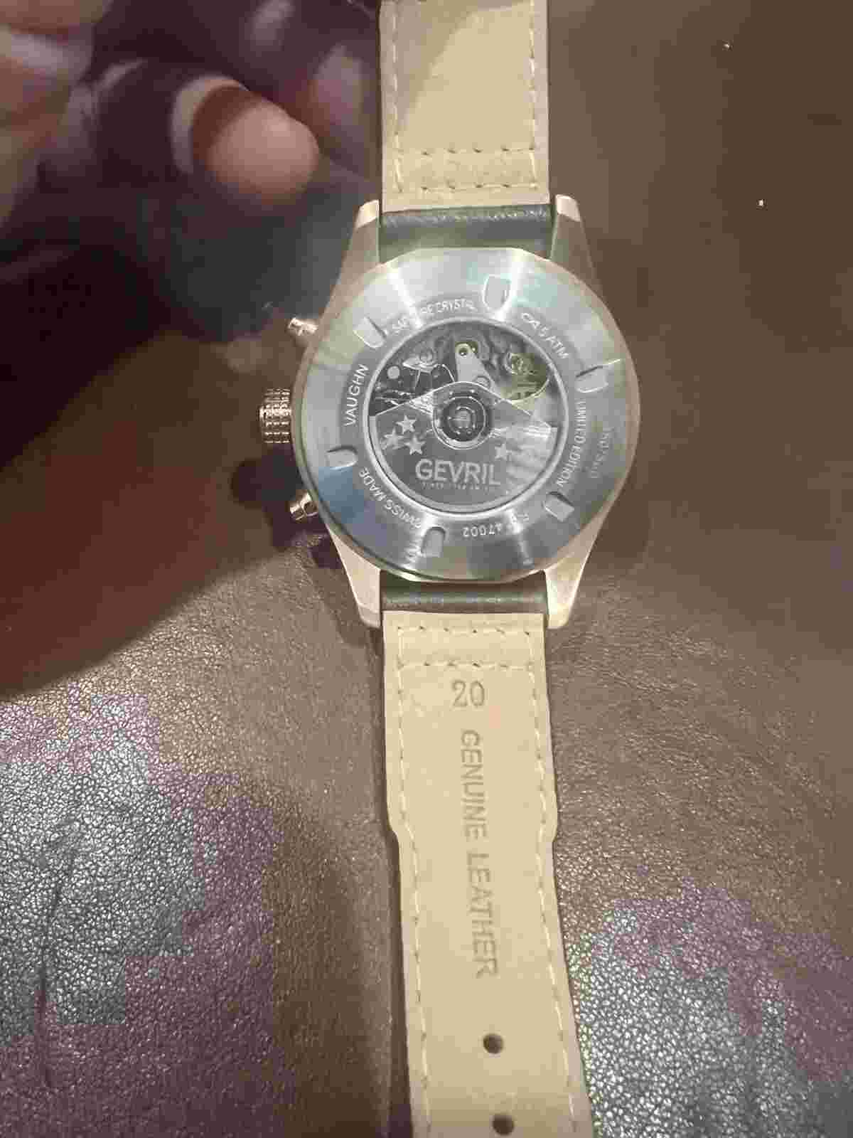 Gevril Men's 47002 Vaughn Swiss Automatic Chrono ETA Valjoux 7750 Mvmnt Watch