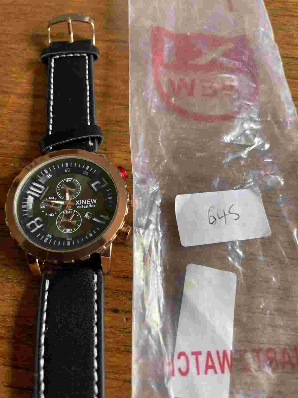Mens XINEW Large Dial Rose Gold Coloured Watch W645