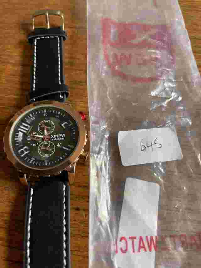 Mens XINEW Large Dial Rose Gold Coloured Watch W645