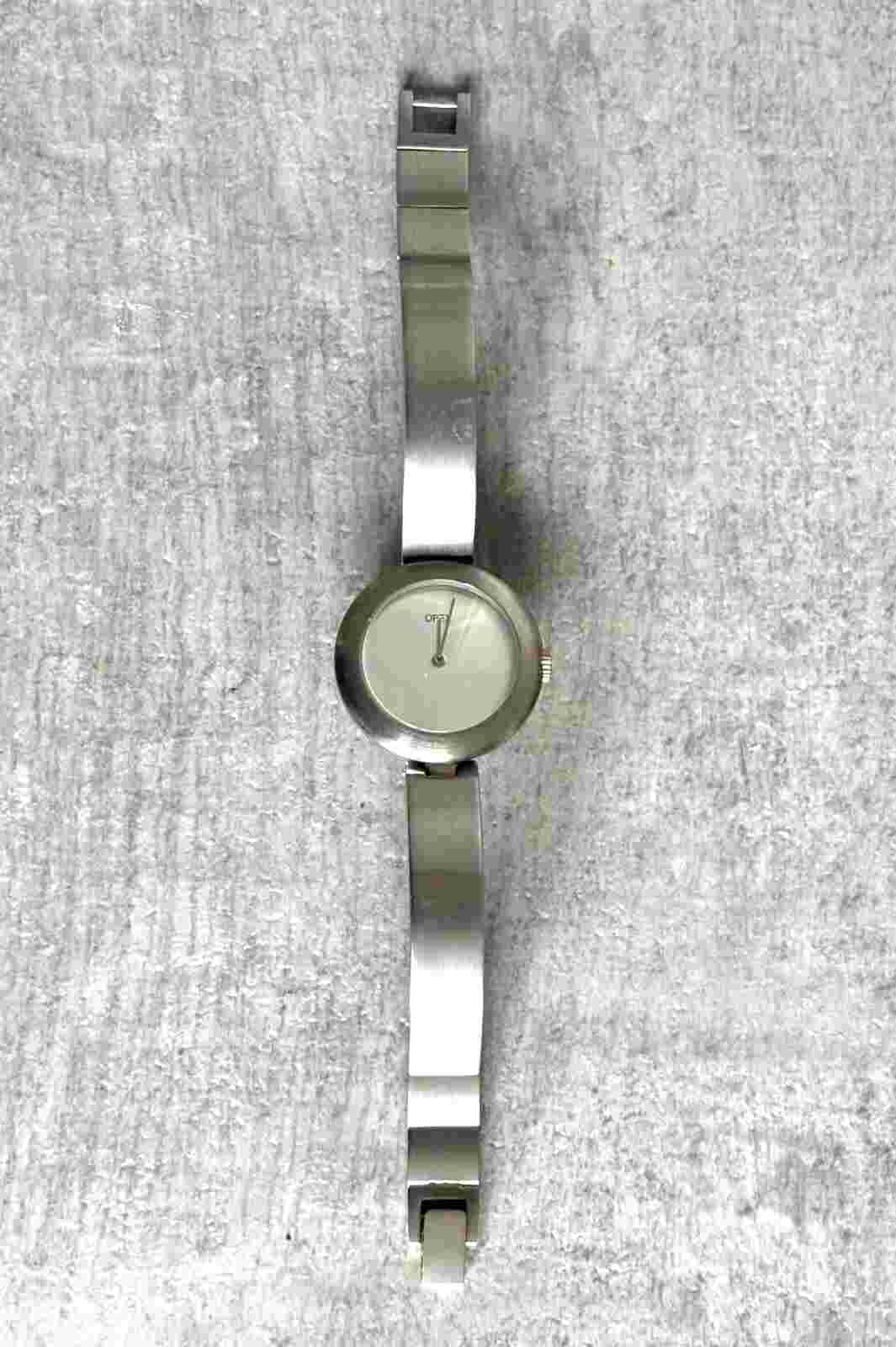 Opex Ladies Brushed Stainless Steel Watch With White Face