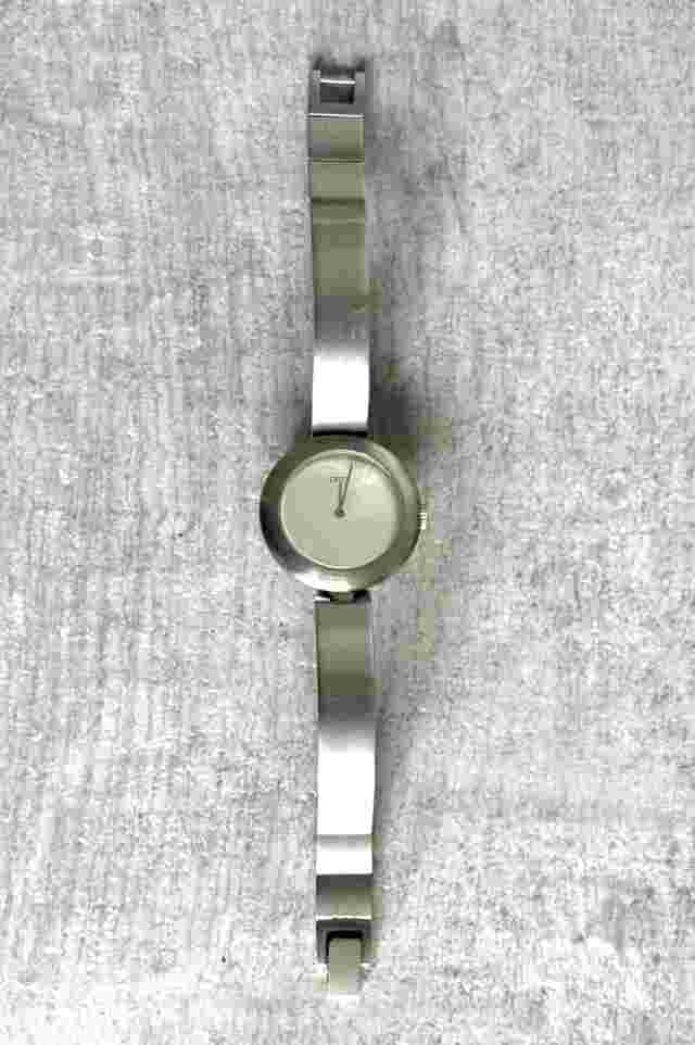 Opex Ladies Brushed Stainless Steel Watch With White Face