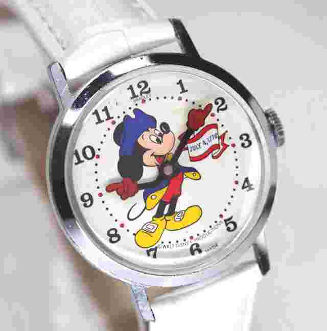 Watch Bradley Mickey Mouse Independence Day 200th Anniversary 70s Manual Winding