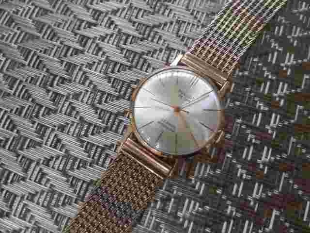 Vintage Soviet Poljot 14k(583) rose gold watch on 14k (583) tri color bracelet