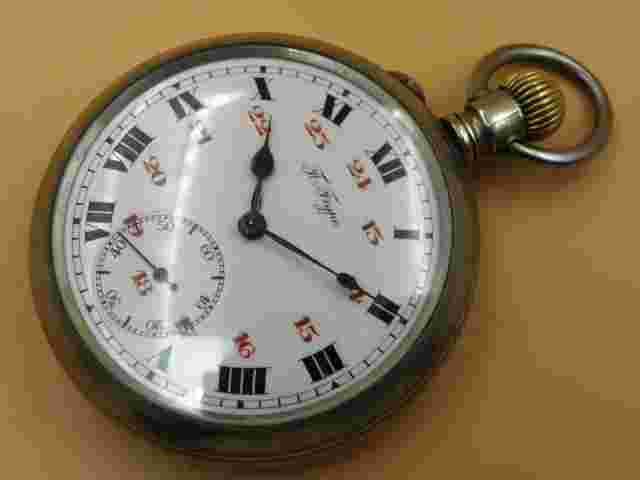 ANTIQUE PAVEL BURE Buhre Railroad Royal Russian Empire Pocket Watch Enamel dial