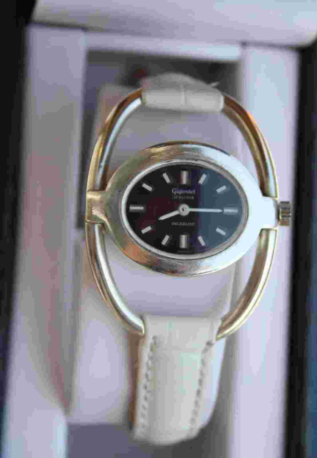 GIGANDET  - Vintage Silver (925) Swiss Women's Mechanical Watch, 17 Jewels 1970.
