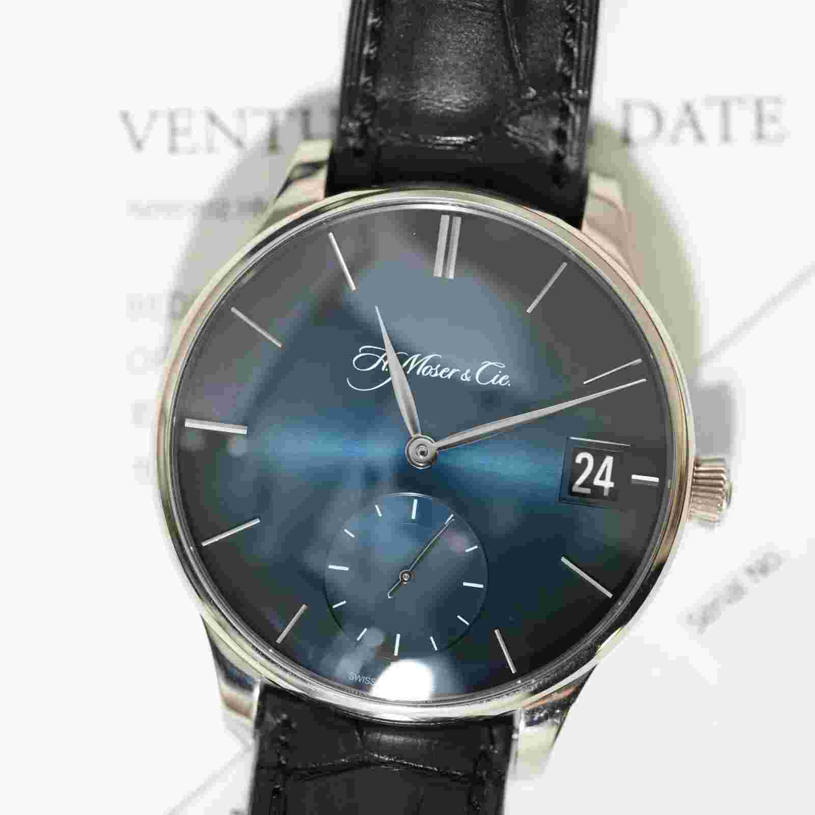 H. Moser & Cie Venturer Big Date 18k White Gold Men's Watch 2100-0202