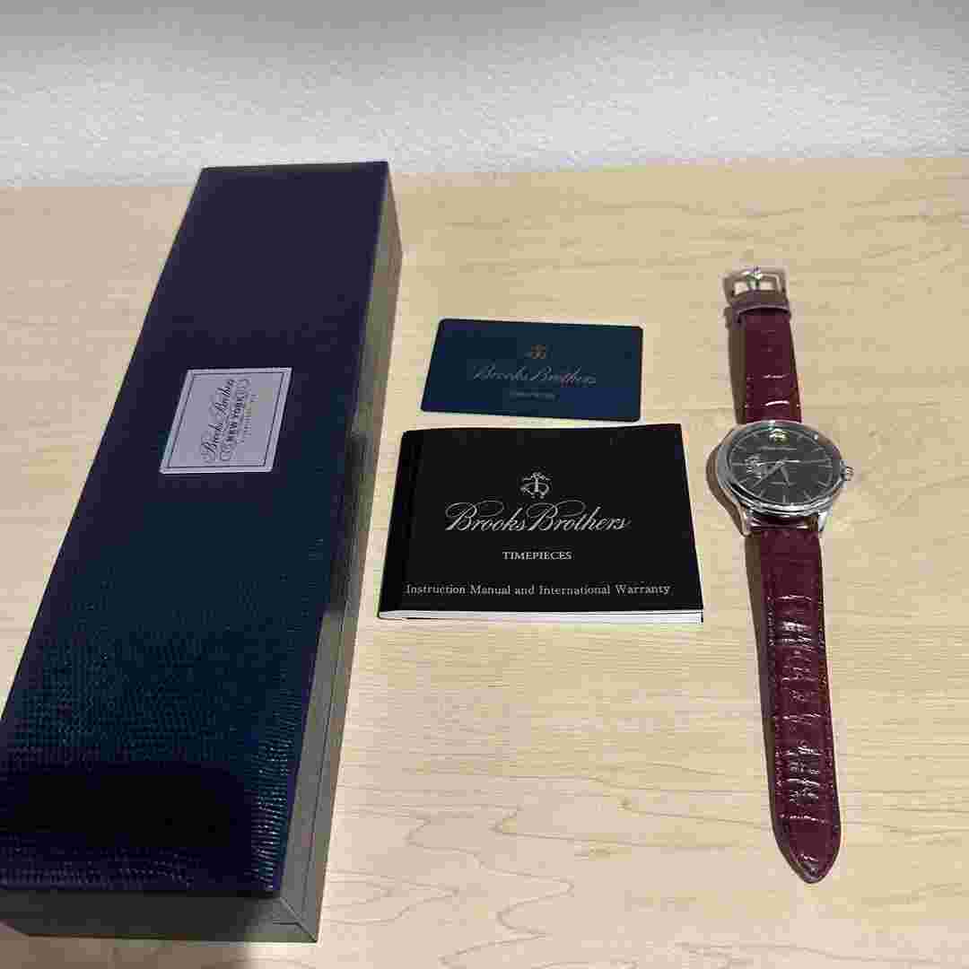 Brooks Brothers New YorkＳＩＬＧＦ004 Green Dial Date Automatic Men's Watch :JP