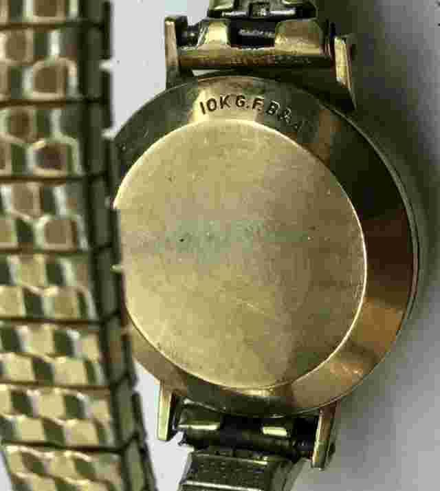 10K Gold Vintage LONGINES WATCH HEAD W BAND