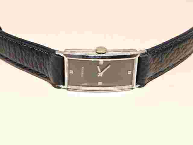 VINTAGE RARE ELEGANT CLASSIC TANK SWISS LADIES CHROMED MECHANICAL WATCH "DUGENA"