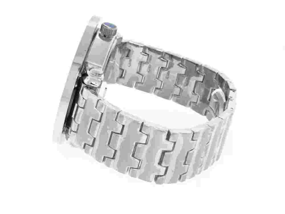 NEW SUPER TECHNO BY JOE RODEO MENS DIAMOND WATCH SILVER TONE CASE METAL BAND