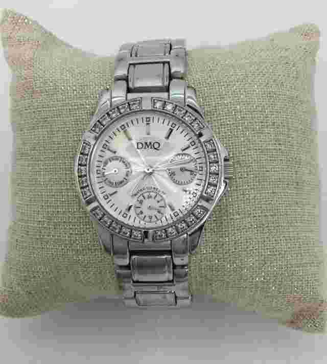 DMQ Cubic Zirconia Bezel Multifunction Wrist Watch (for parts/repair)