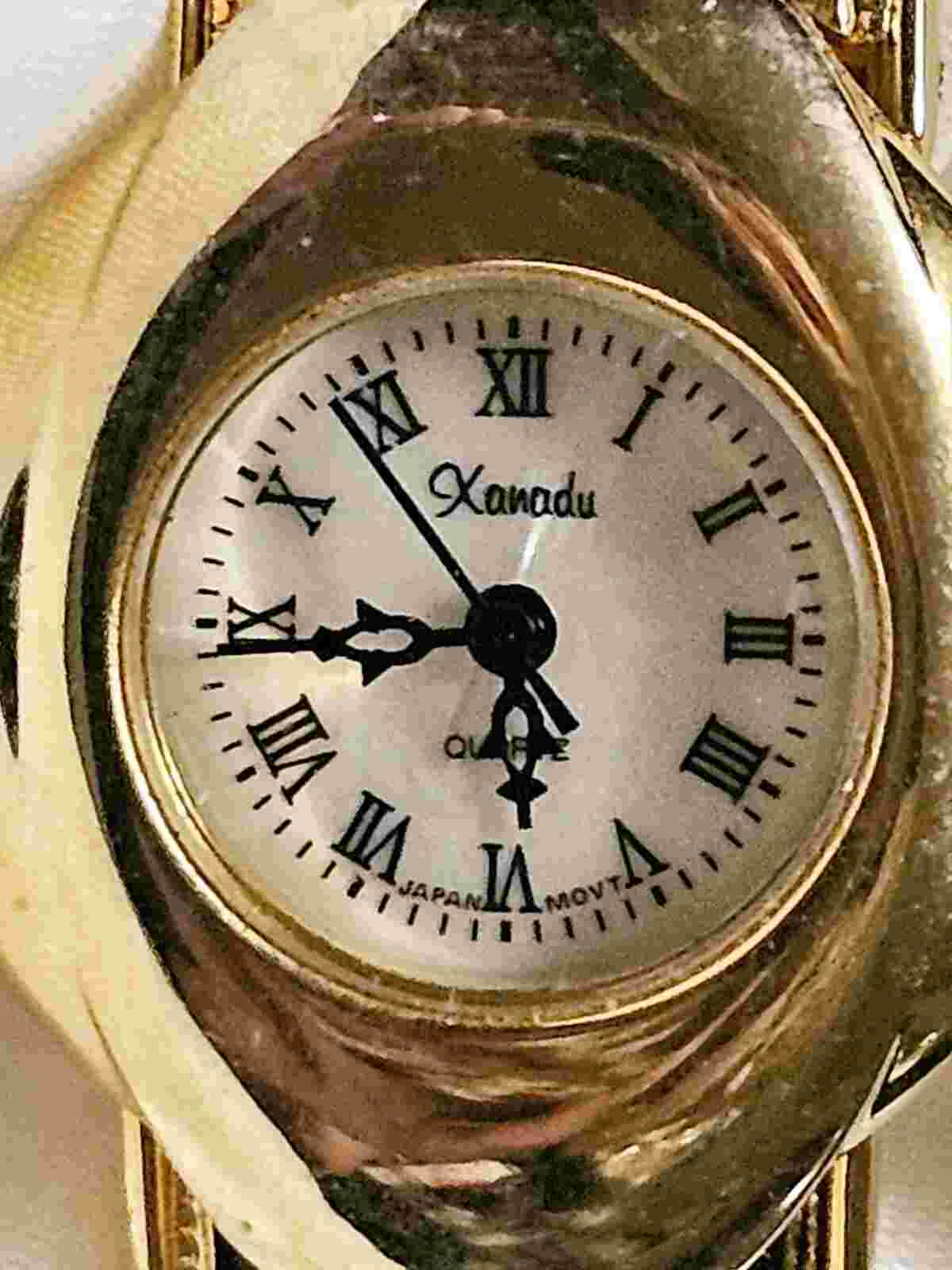 VTG Xanadu Cloisonne Quartz Womens Bangle Wrist Watch