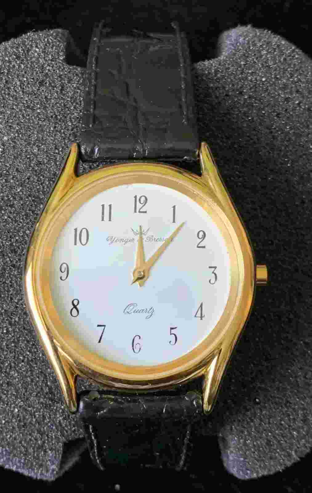 NEW Yonger & Bresson Qvartz Men Women watch Leahter Bracelet size 34 mm