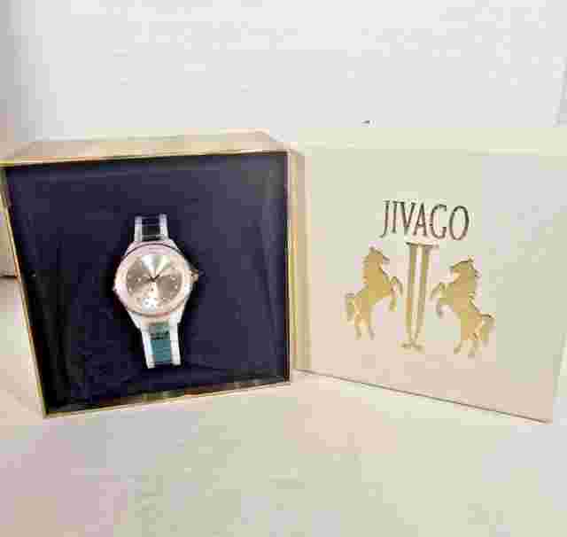 JIVAGO Womens Sky Silver Dial Watch - JV2416 NEW IN BOX w/PROTECTIVE COVERING