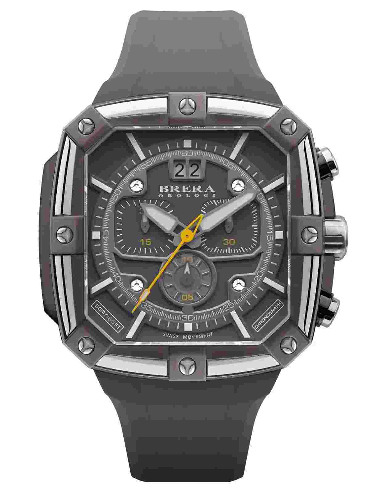 BRERA Orologi Supersportivo 46mm Square Chrono Watch BRSS2C4602