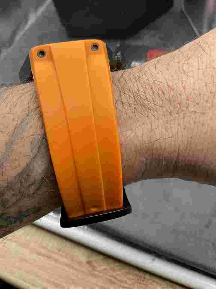 DETOMASO LAGO MENS WATCH BOXED UNUSED MODEL DT2025-A 49MM ORANGE STRAP