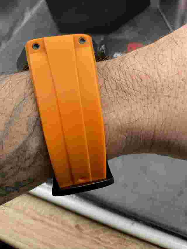 DETOMASO LAGO MENS WATCH BOXED UNUSED MODEL DT2025-A 49MM ORANGE STRAP