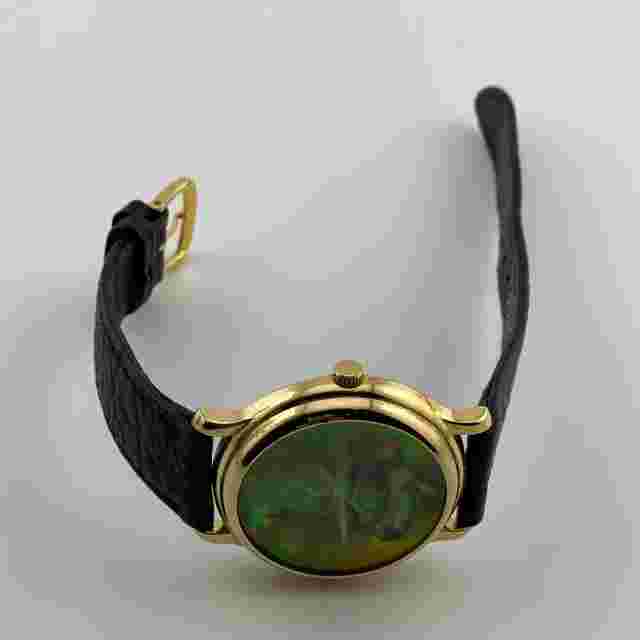Fantasma Mickey Mouse Watch Mens Vintage 36mm Case Quartz Black Leather Band
