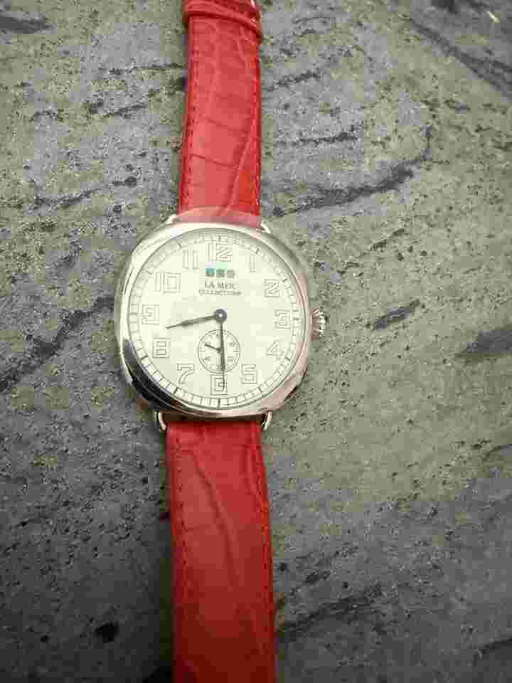 La Mer Collections Watch Vintage Oversize Brown Copper Croco