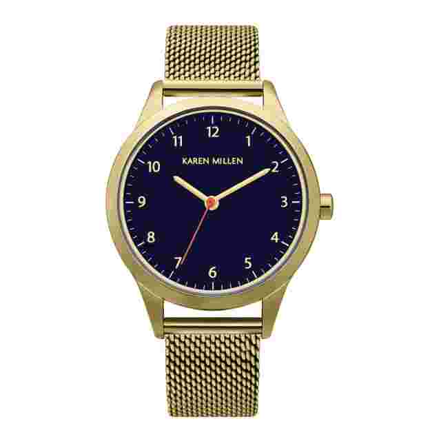 Karen Millen Women's Gold Tone Watch SKM118UGMA