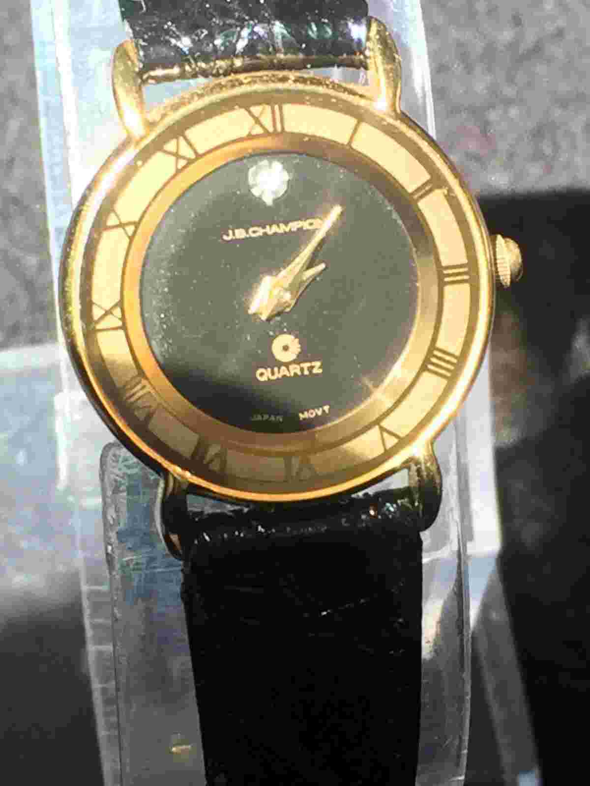Jb Champion Ladies Watch Black Face, Romans Number Bezel,