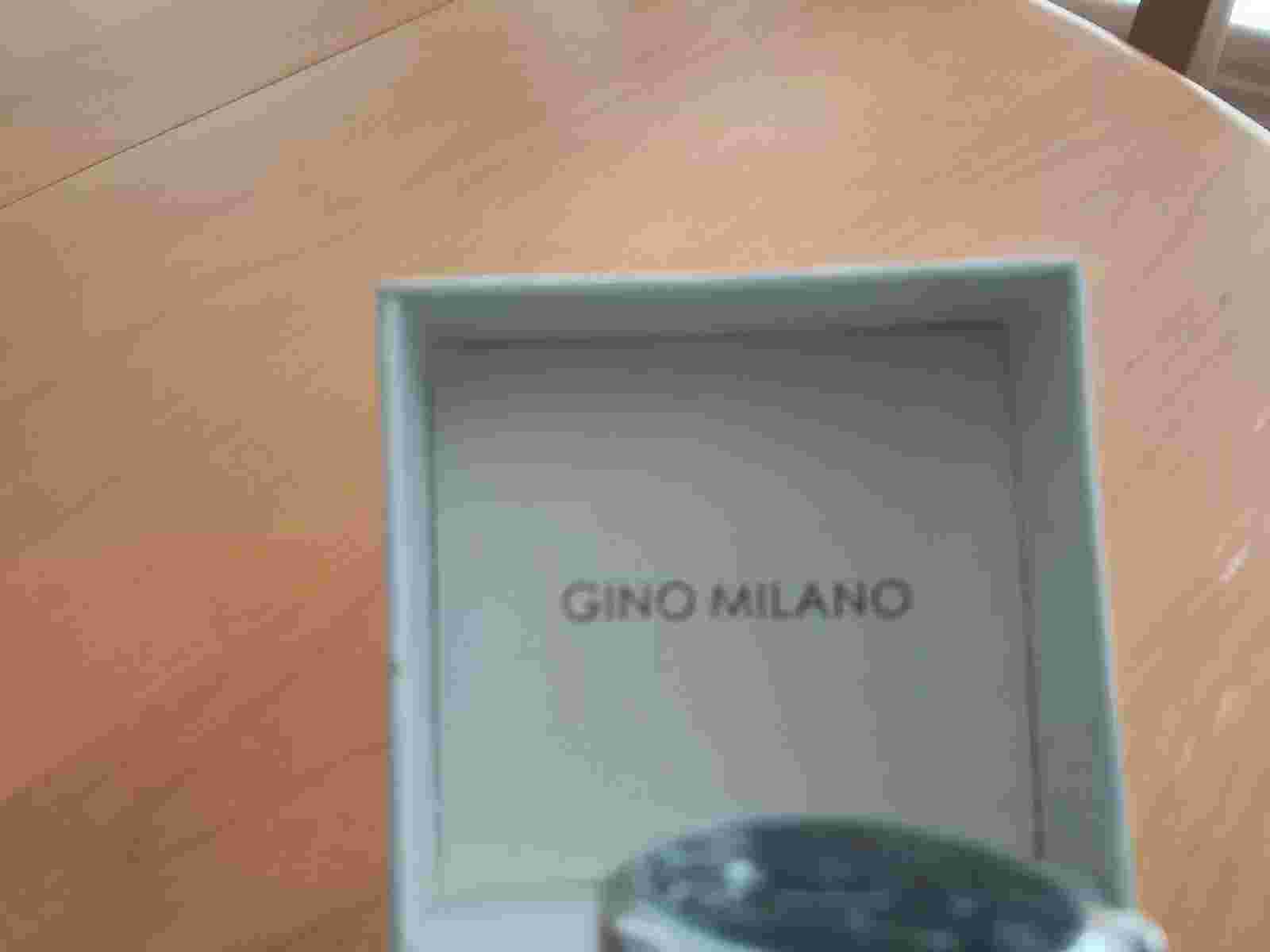 Gino Milano Black Dial Round Case Stainless Steel Wrist Watch with Band.