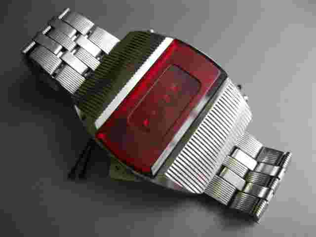 NOS!Watch Rare Soviet Elektronika 1 Red Pulsar Quartz USSR 1984 Digital Led