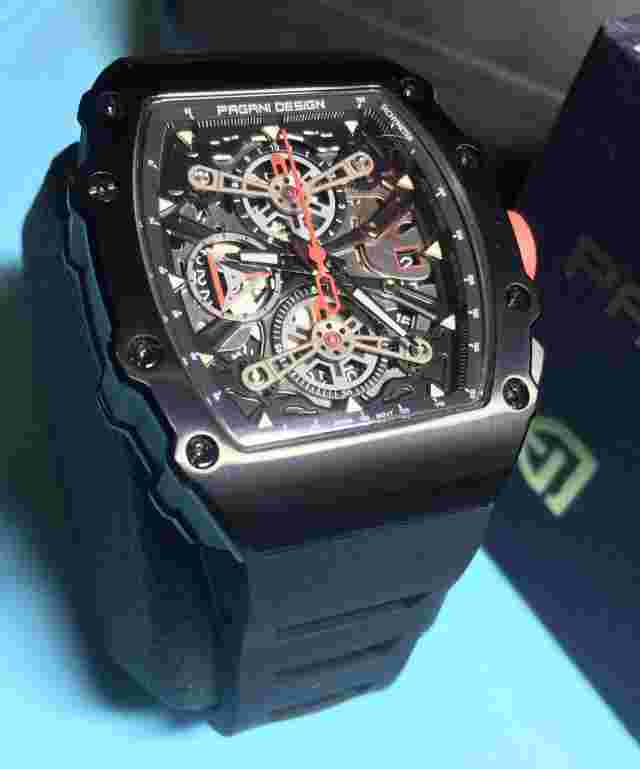 PAGANI DESIGN TONNEAU SHAPE SPORTS WATCH 39MM X 49MM RM STAINLESS STEEL SAPPHIRE