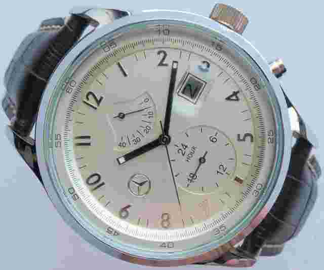 Mercedes Benz Classic Dual Time Zone Design Car Accessory GMT Automatic Watch