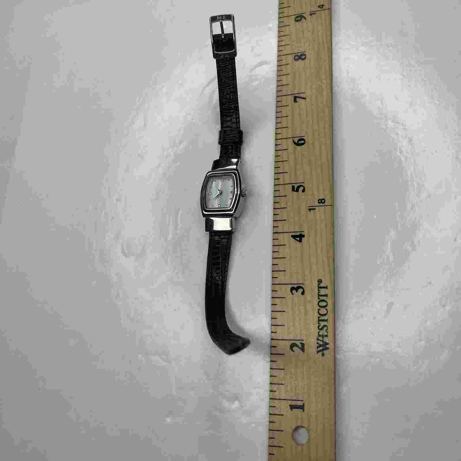 E Mary Kay Mother Pearl Silver Black Gold Lizard  Leather Stainless Untested