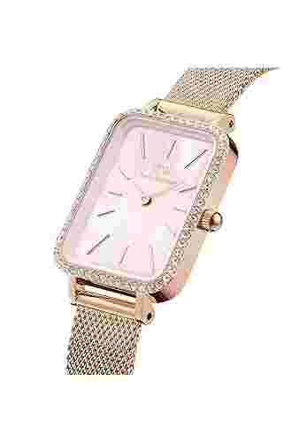 Daniel Wellington Women's Watch Quadro Lumine Bezel 20X26 RG DW00100669 Gold
