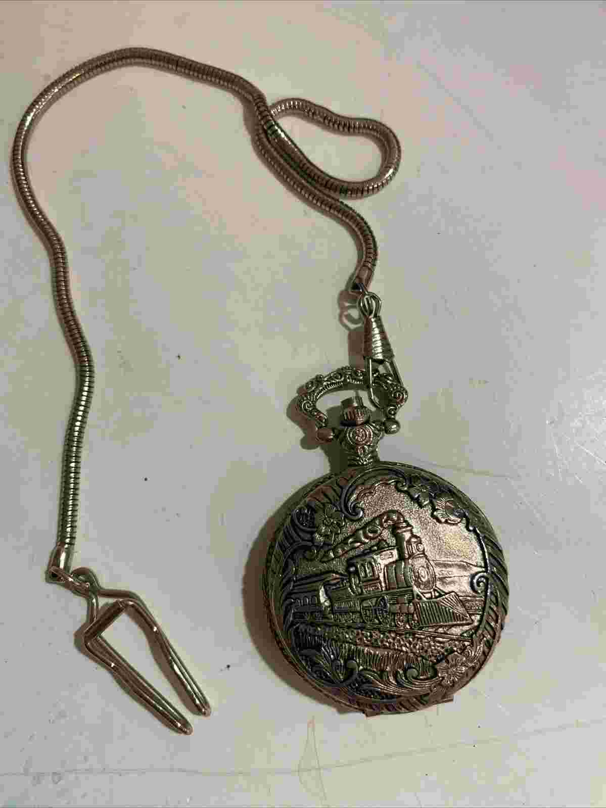Ronica Train Quartz Pocket Watch -Needs Battery (FP)
