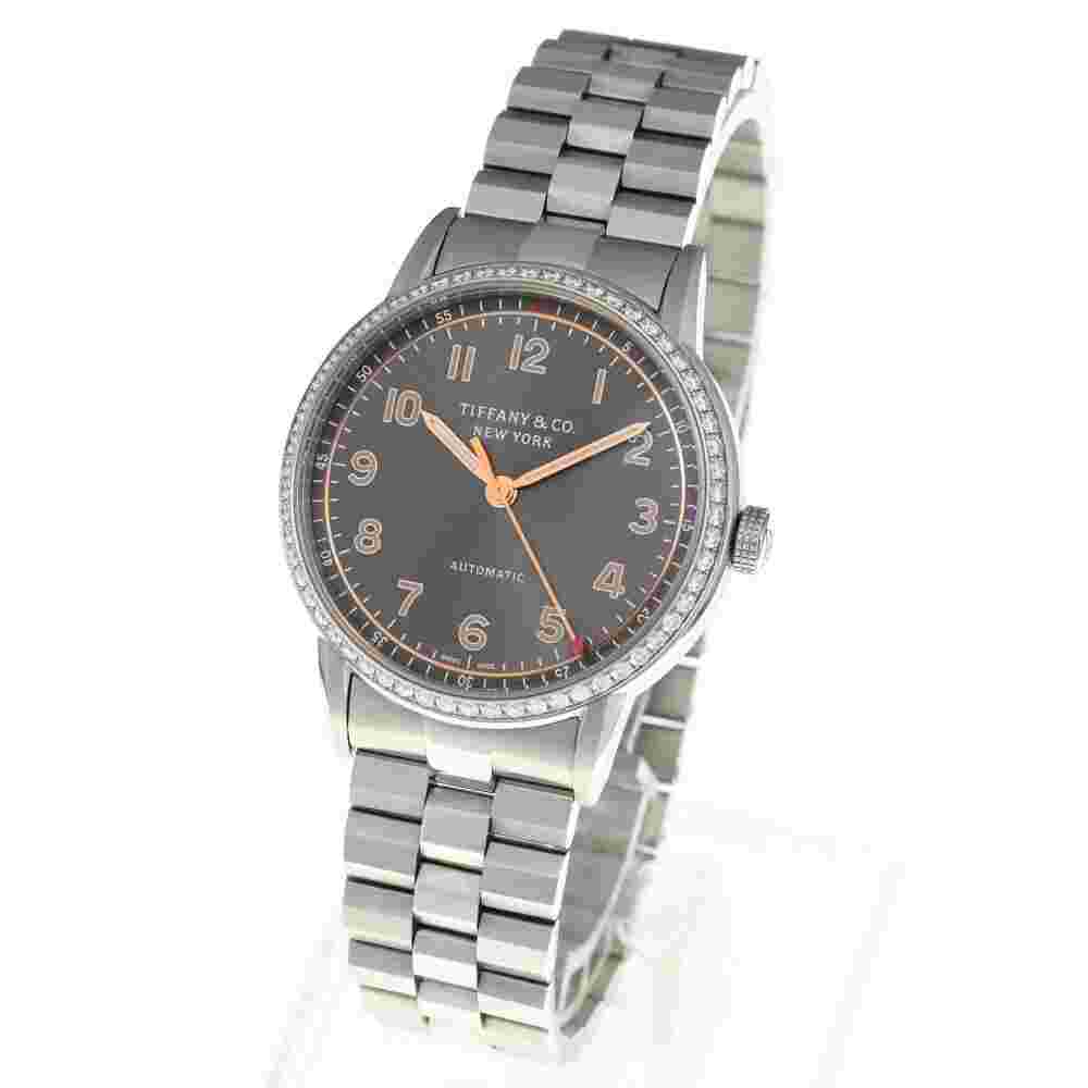TIFFANY&Co. CT60 34668361 Diamond Bezel grayDial Automatic Unisex Watch D#136260