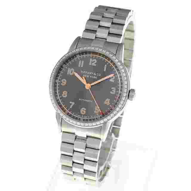 TIFFANY&Co. CT60 34668361 Diamond Bezel grayDial Automatic Unisex Watch D#136260