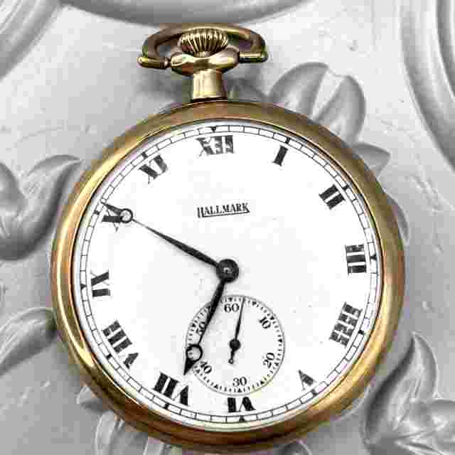 Antique HALLMARK 15 Jewel Pocket Watch - 20 Year Guaranteed GF Works