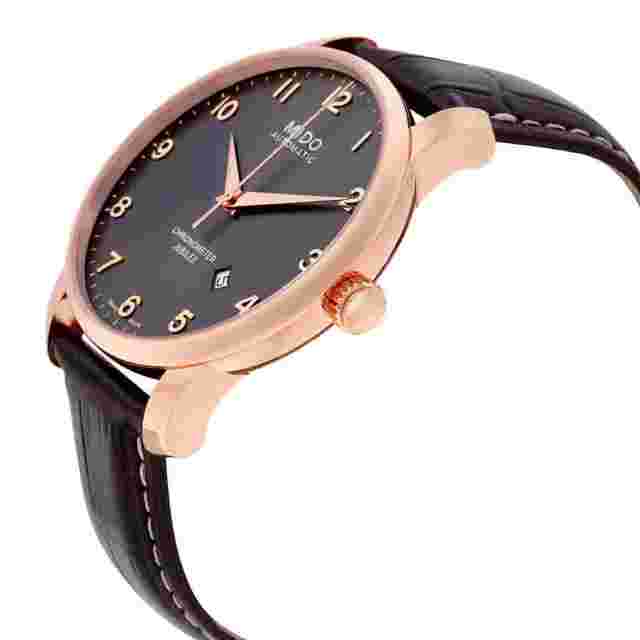 Mido Jubilee Automatic Black Dial Brown Leather Men's Watch M86903138