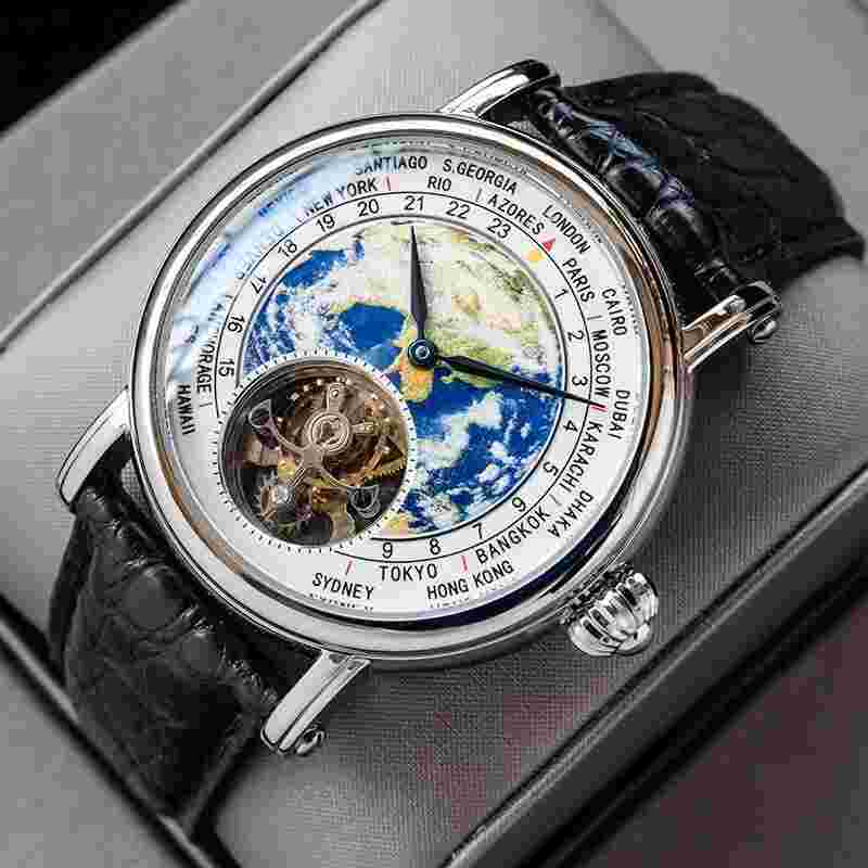 ST8000 HandWind Movement Genuine Tourbillon Watch Luxury