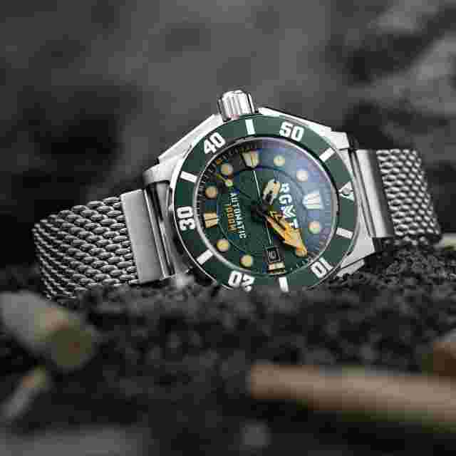RGMT TORPEDO AUTOMATIC DIVER Stainless Steel 51mm Wristwatch RG-8027-77