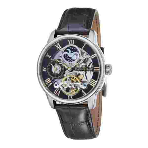 Thomas Earnshaw Longitude Dual Time Black/Silver Men's Watch - ES800604