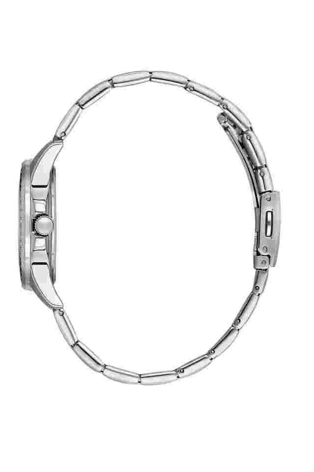 Daniel Klein 34mm Oval Womens Metal Watch, Gemstones, Silver / Tiffany Blue Dial